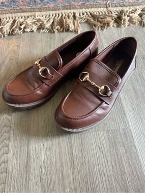 Cushionaire Brown Leather Bit Loafers